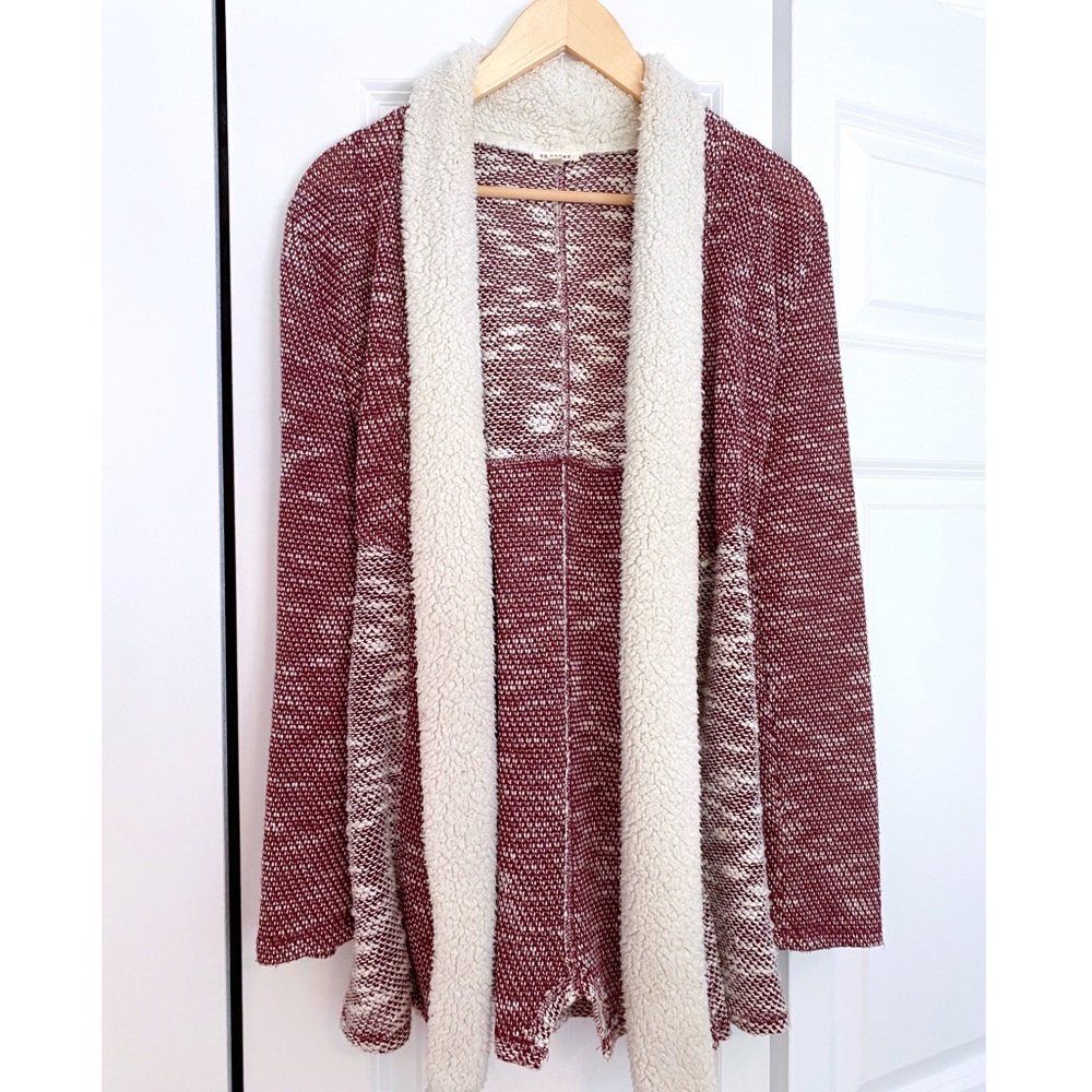 Cardigan with Faux Fur Collar